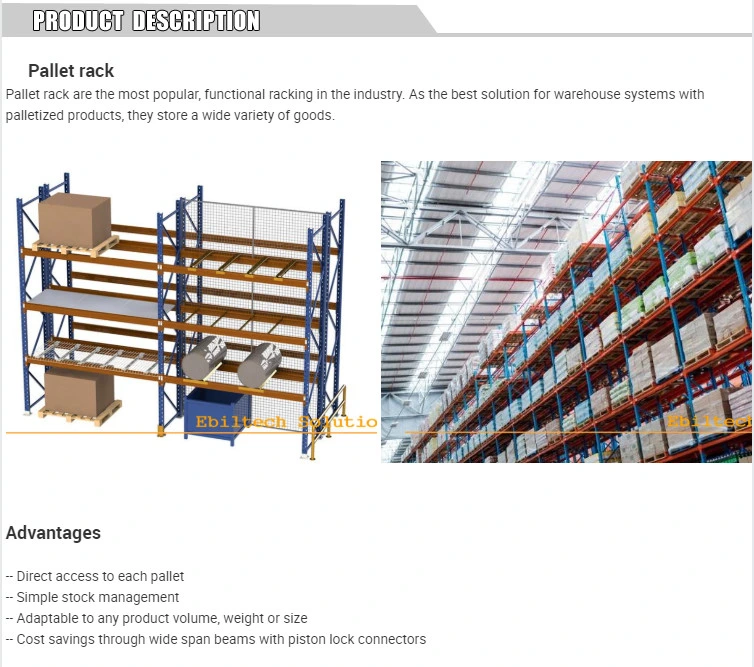 Logistic Equipment Heavy Duty Warehouse Storage Steel Q235 Pallet Storage Rack Uprights and Beams Rack