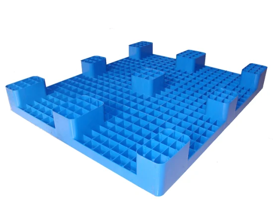 미끄럼 방지 양면/측면 그리드 물류 산업용 창고 보관 가격(유로) 내구성이 뛰어난 스택 가능 가역 파란색 HDPE 플라스틱